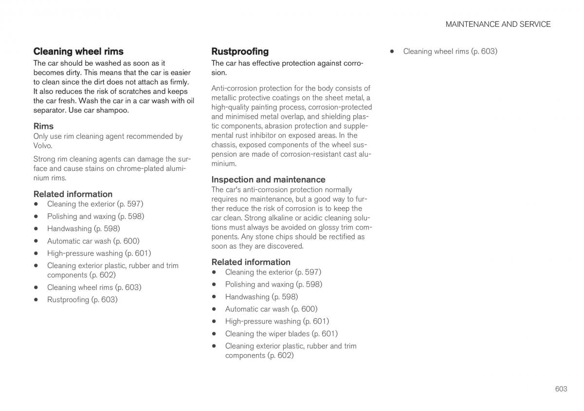 Volvo XC40 owners manual / page 605