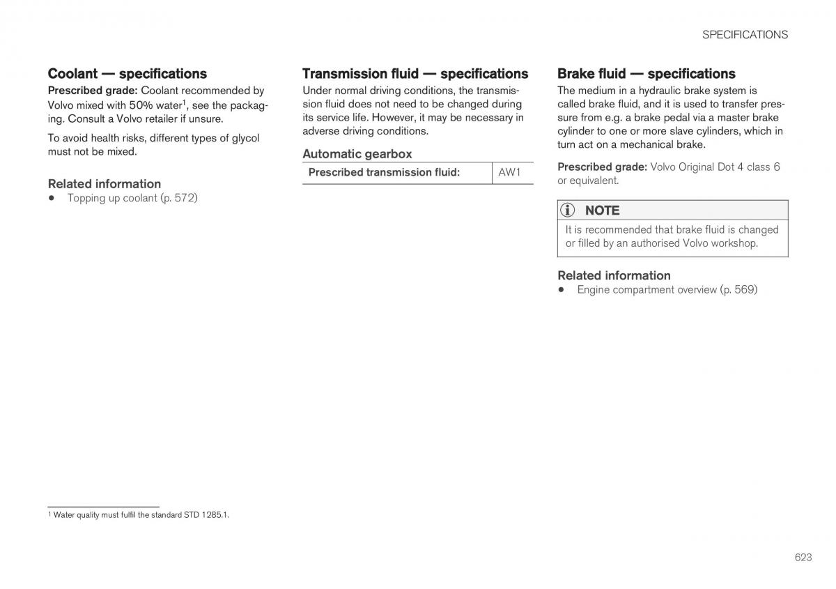 Volvo XC40 owners manual / page 625