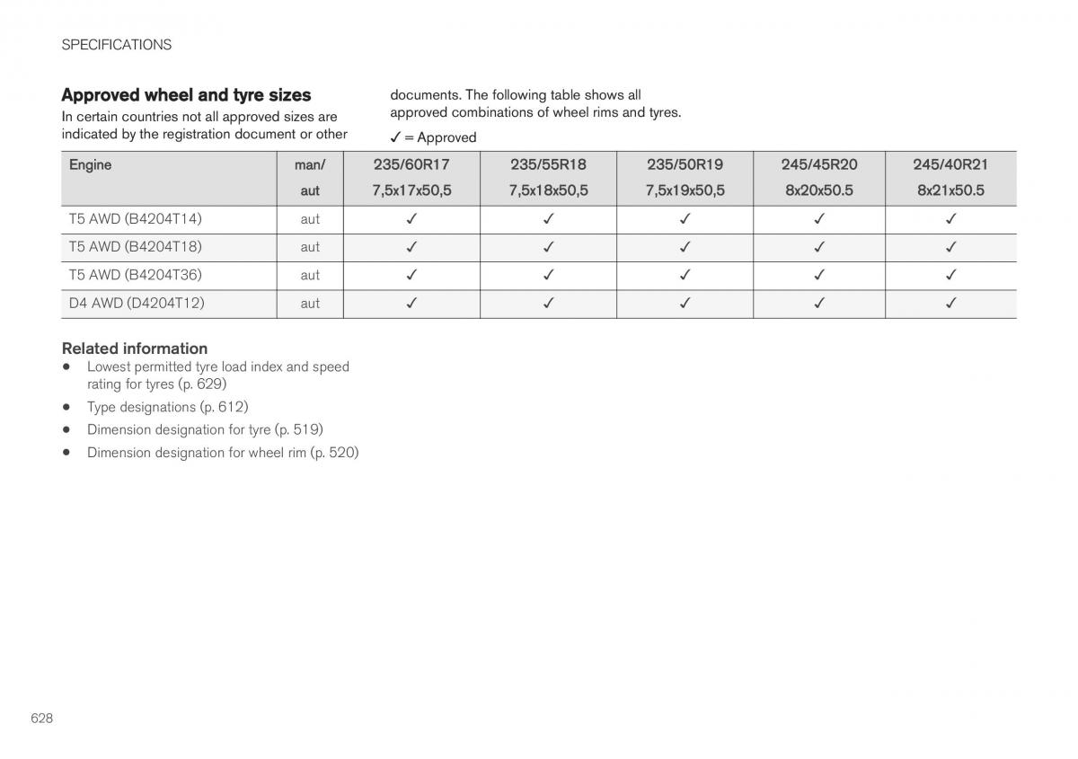 Volvo XC40 owners manual / page 630