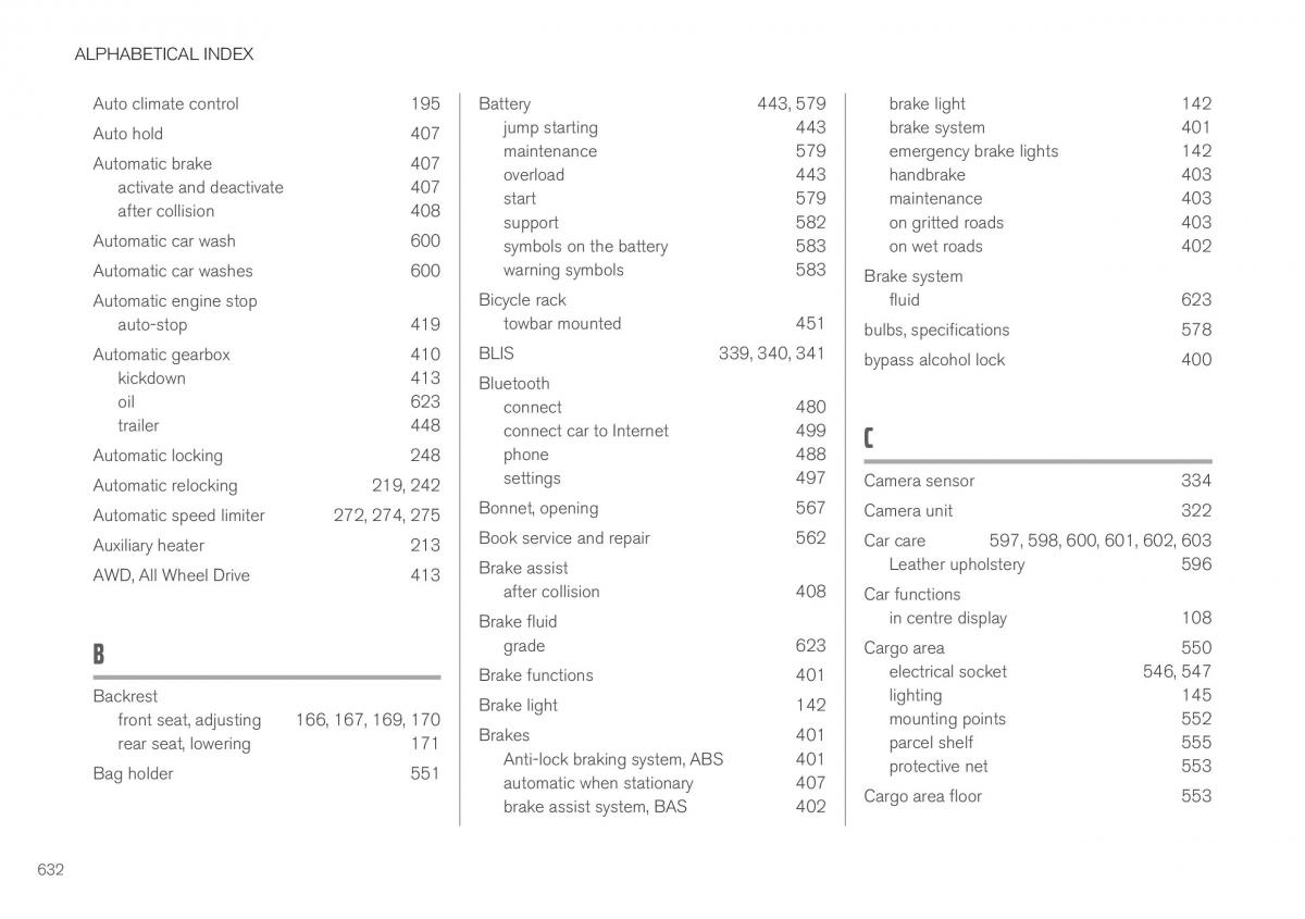 Volvo XC40 owners manual / page 634