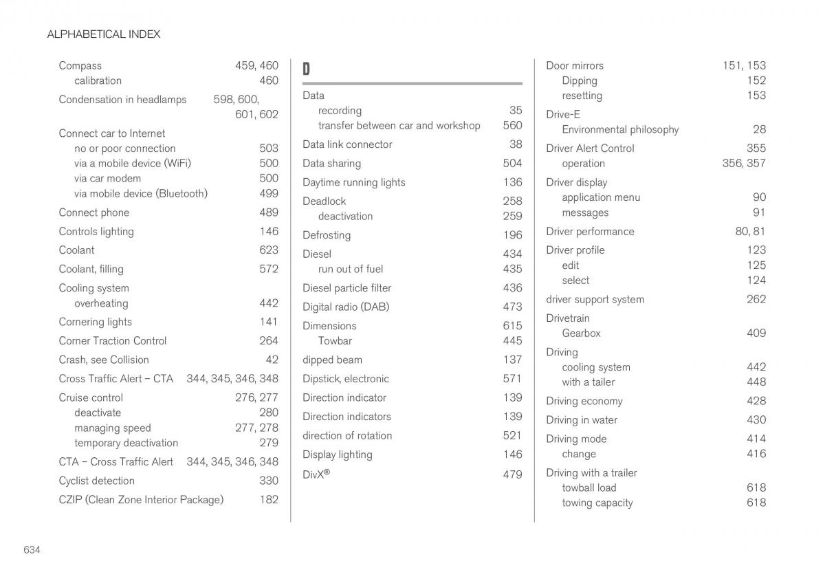 Volvo XC40 owners manual / page 636