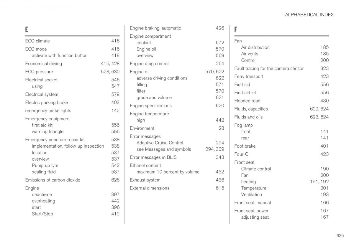 Volvo XC40 owners manual / page 637