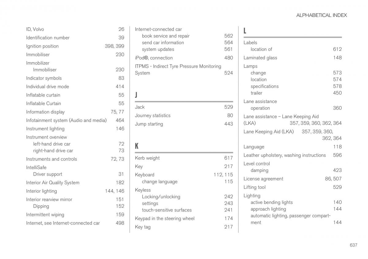 Volvo XC40 owners manual / page 639