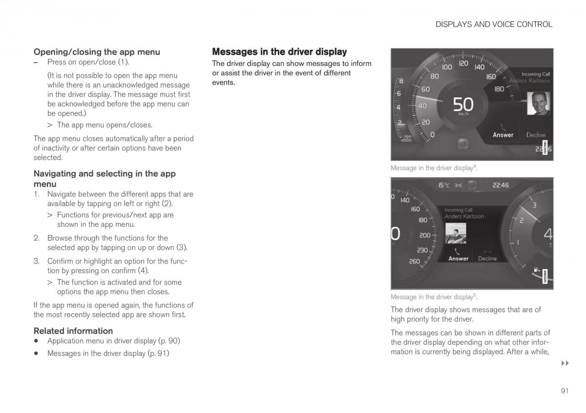 Volvo XC40 owners manual / page 93