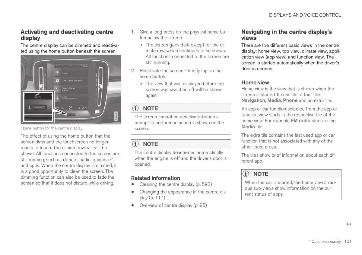 Volvo XC40 owners manual / page 103