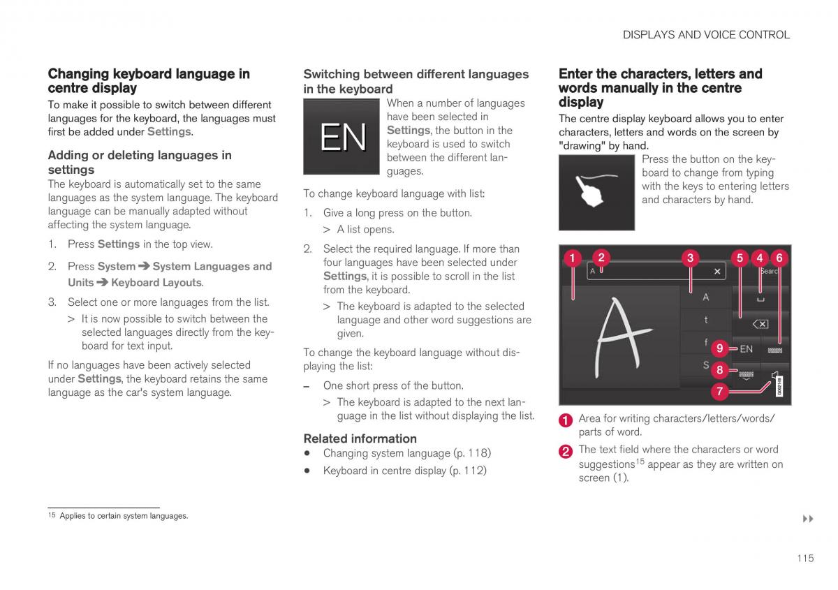 Volvo XC40 owners manual / page 117