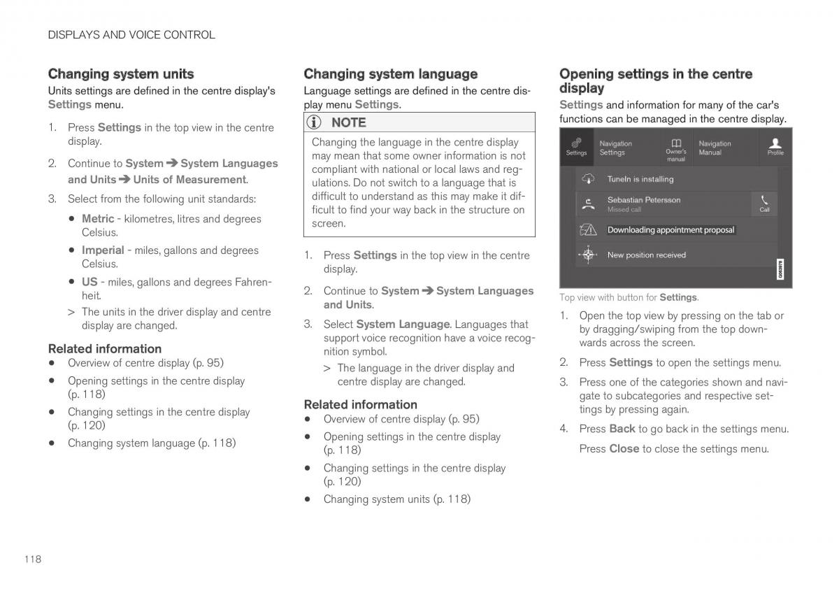 Volvo XC40 owners manual / page 120