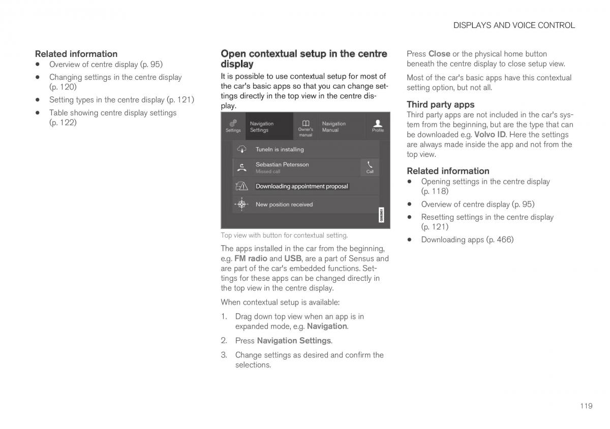 Volvo XC40 owners manual / page 121