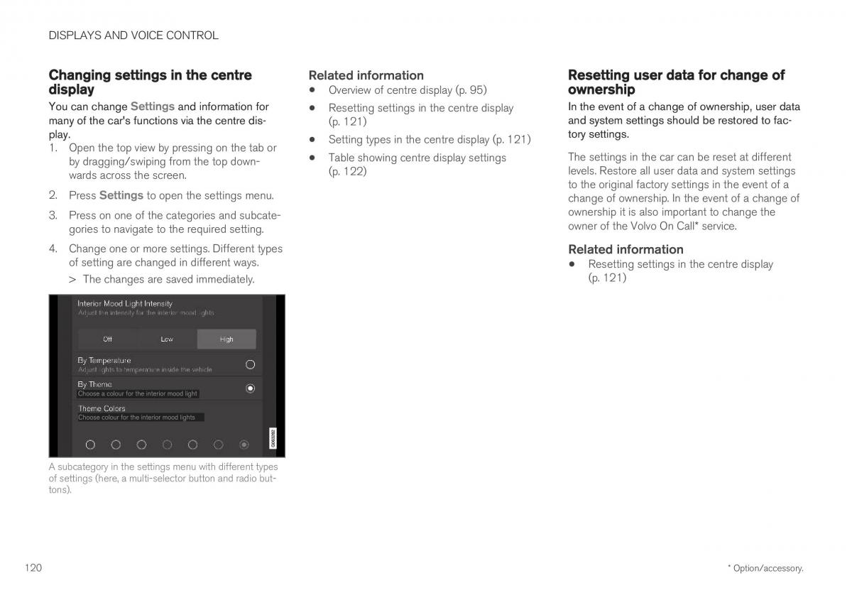 Volvo XC40 owners manual / page 122