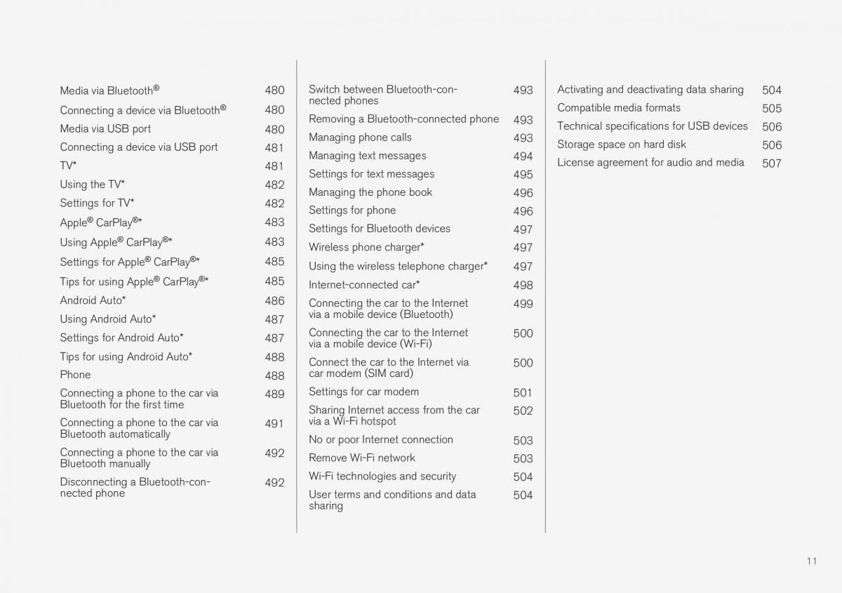 Volvo XC40 owners manual / page 13