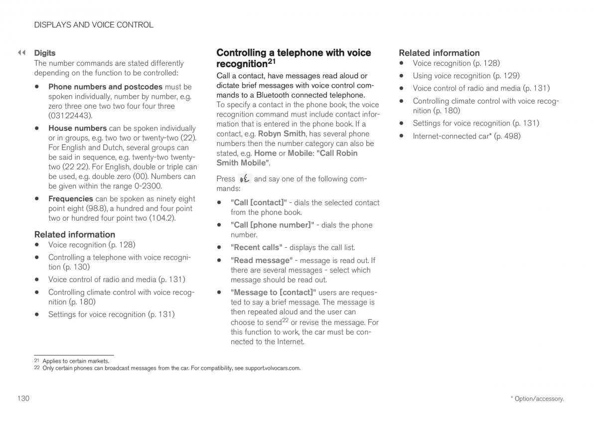 Volvo XC40 owners manual / page 132