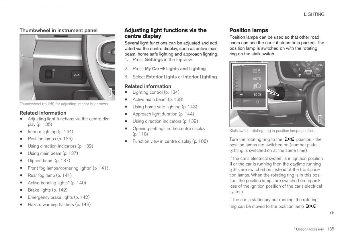 Volvo XC40 owners manual / page 137