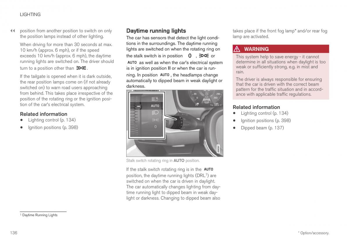 Volvo XC40 owners manual / page 138