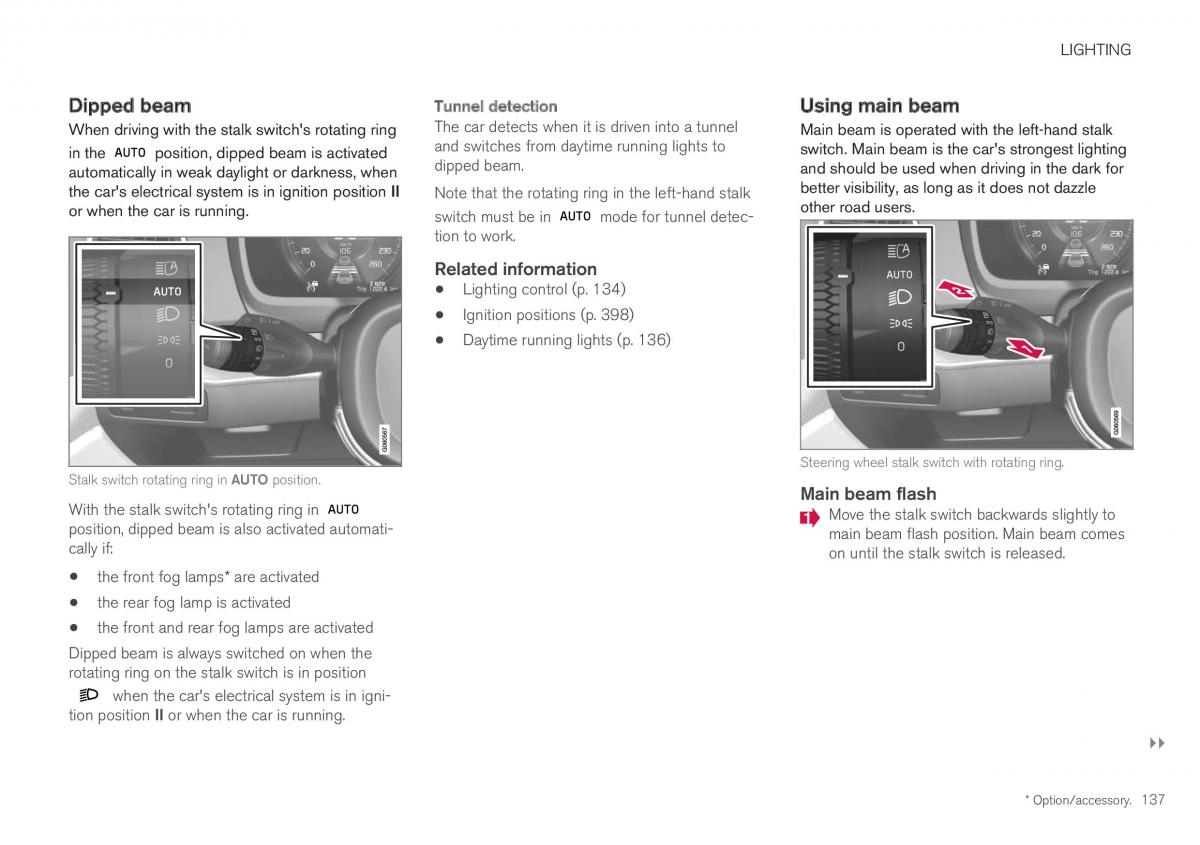 Volvo XC40 owners manual / page 139