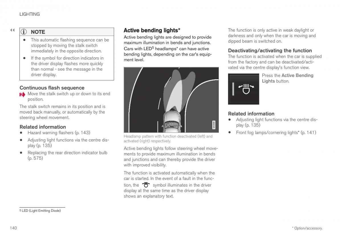 Volvo XC40 owners manual / page 142