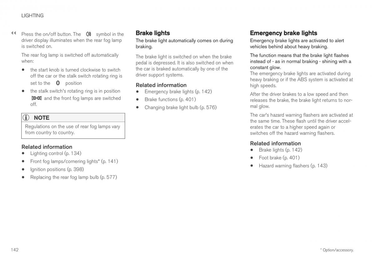 Volvo XC40 owners manual / page 144