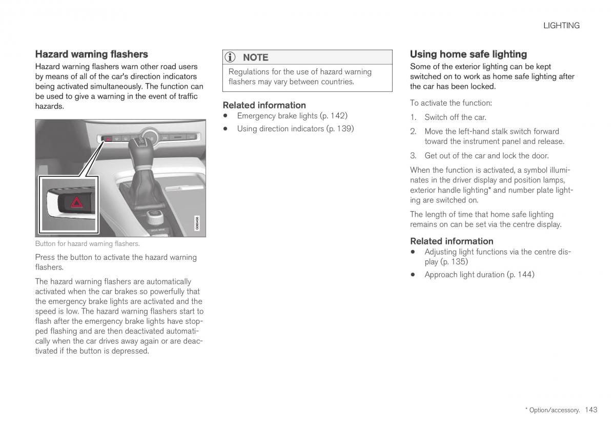 Volvo XC40 owners manual / page 145