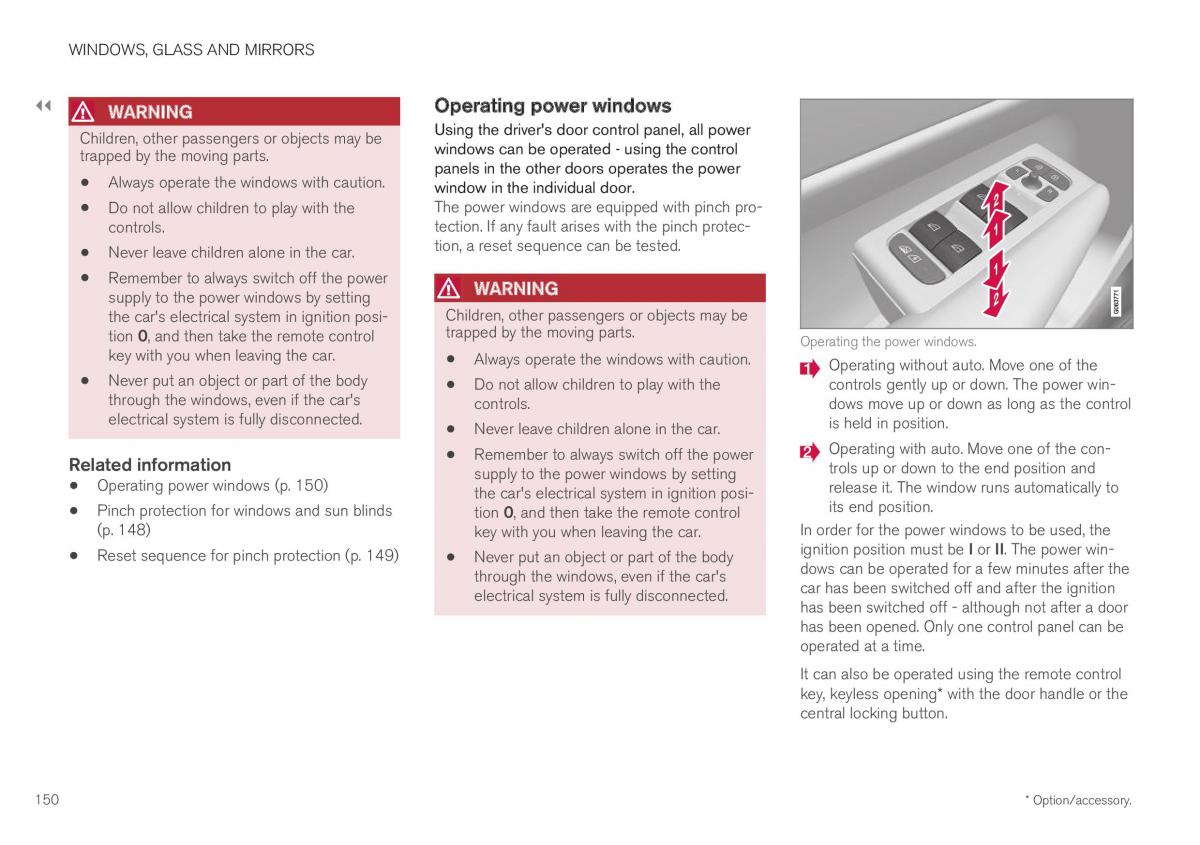 Volvo XC40 owners manual / page 152