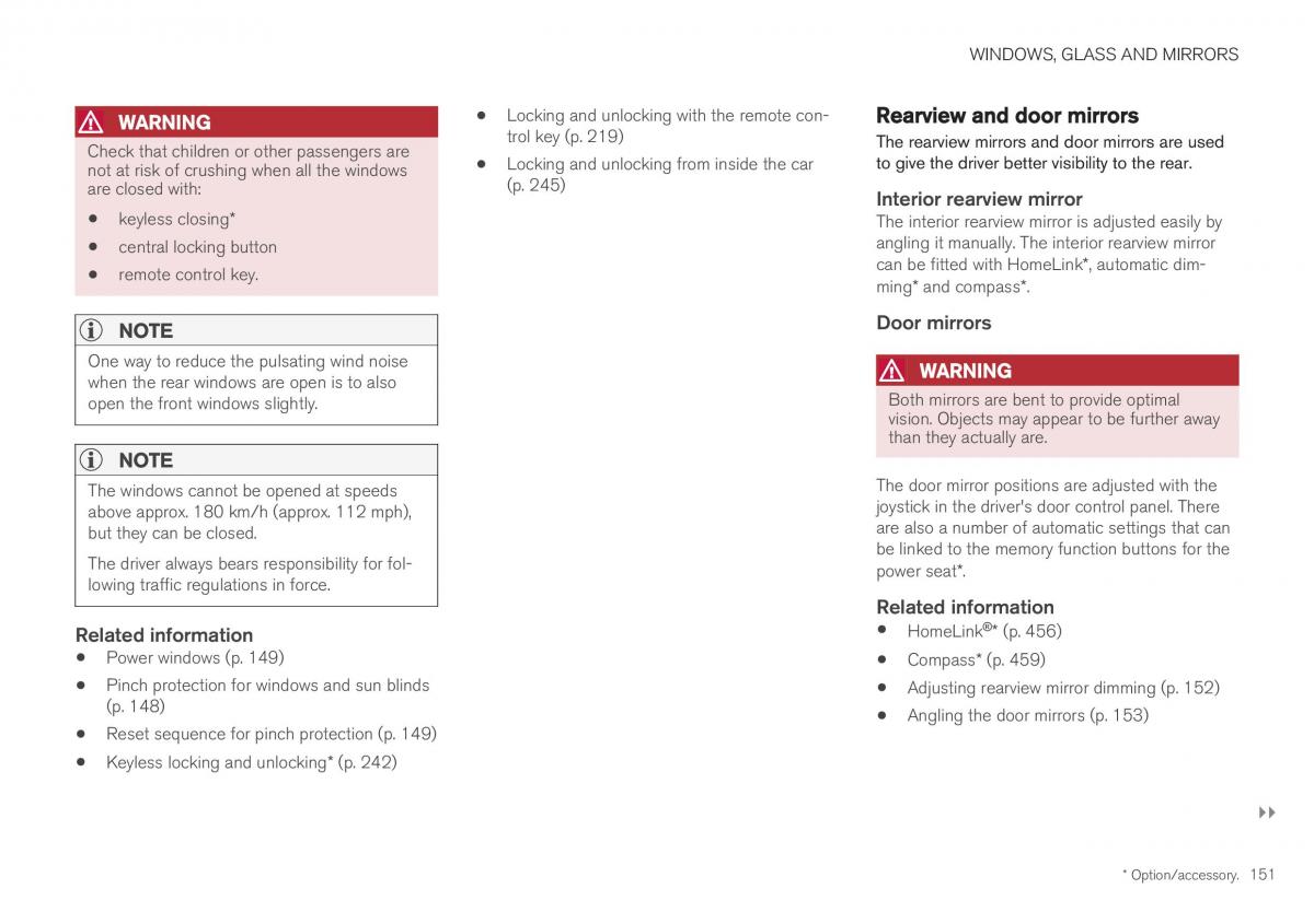 Volvo XC40 owners manual / page 153