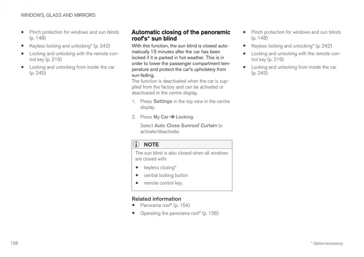 Volvo XC40 owners manual / page 160