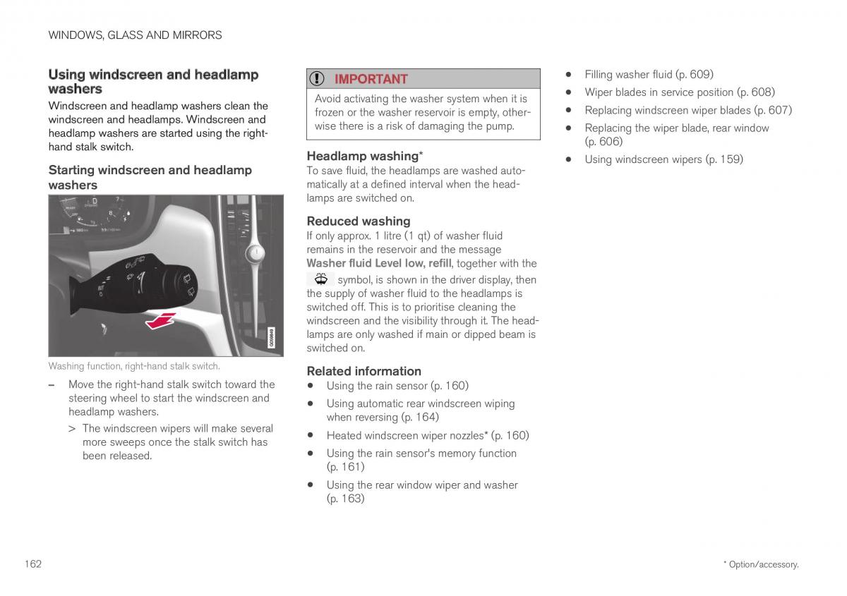 Volvo XC40 owners manual / page 164