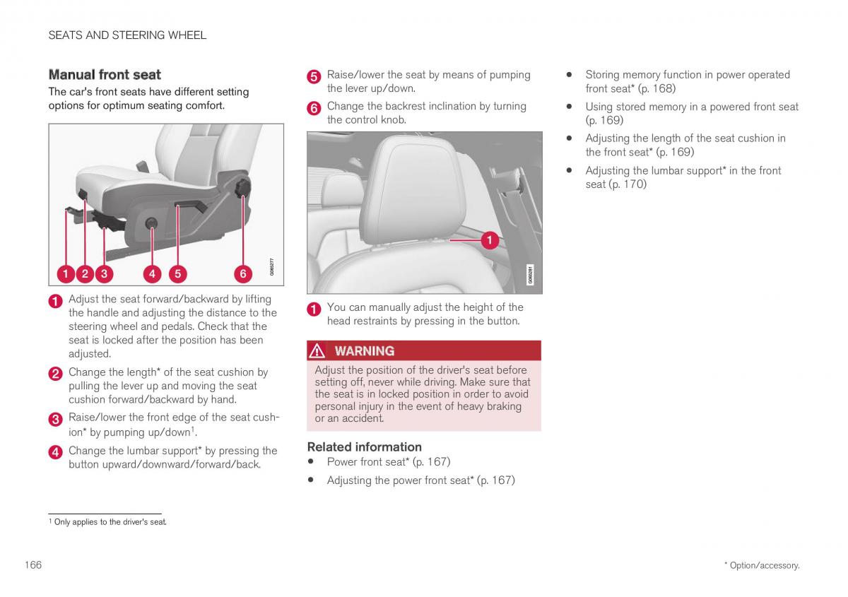 Volvo XC40 owners manual / page 168