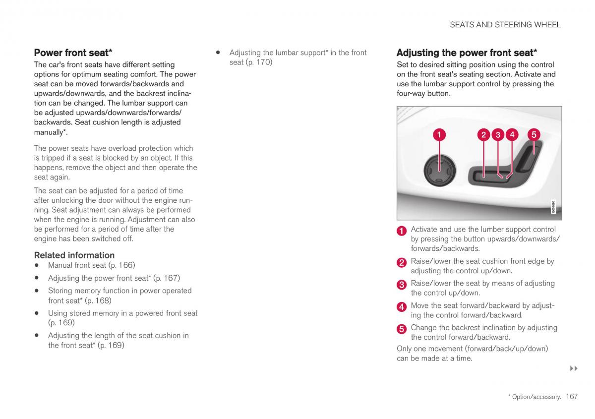 Volvo XC40 owners manual / page 169