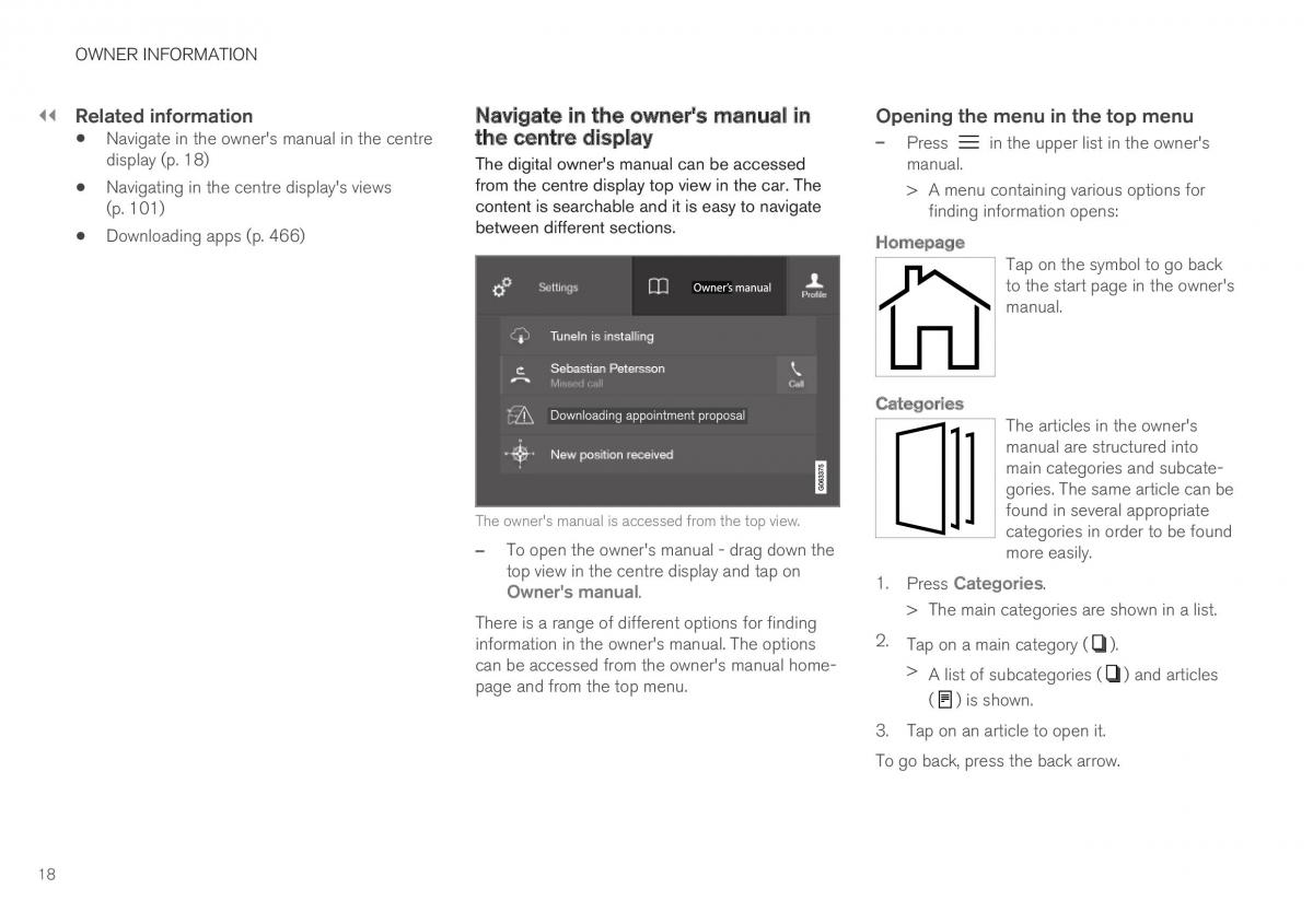 Volvo XC40 owners manual / page 20