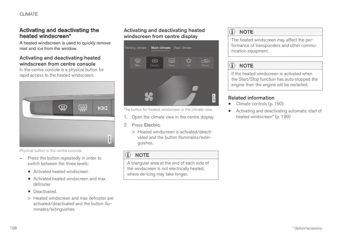 Volvo XC40 owners manual / page 200