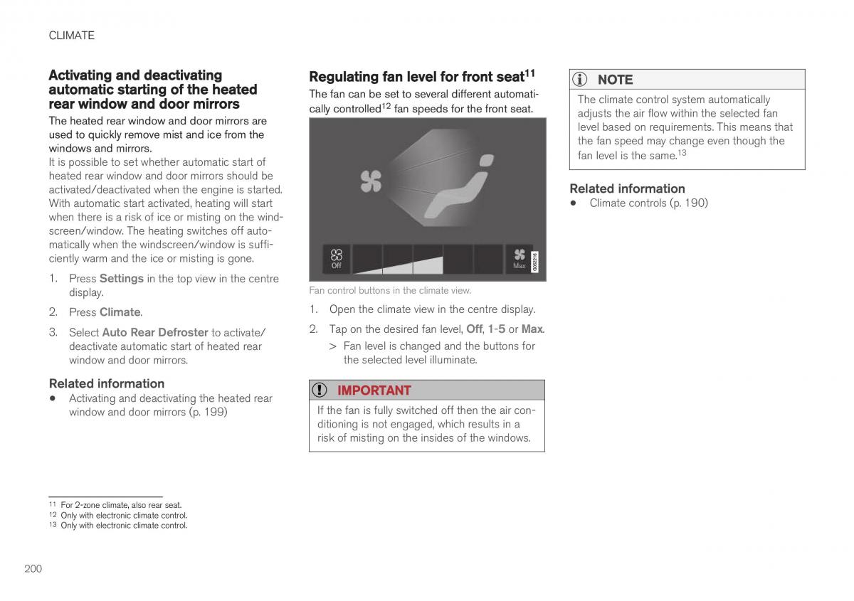 Volvo XC40 owners manual / page 202