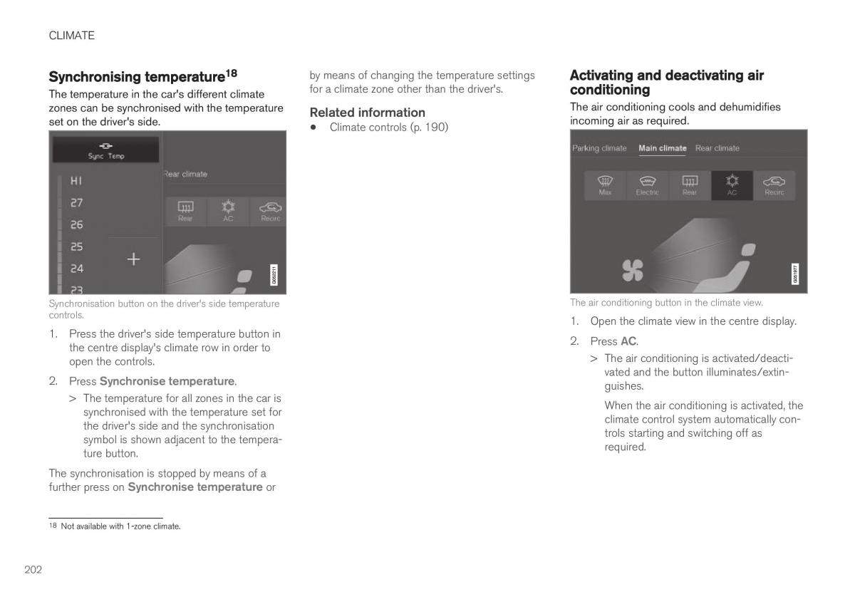 Volvo XC40 owners manual / page 204