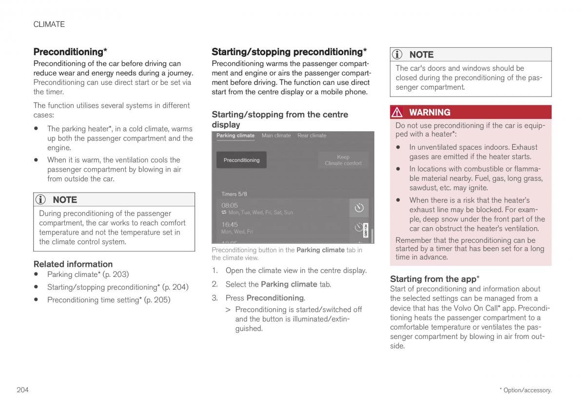 Volvo XC40 owners manual / page 206