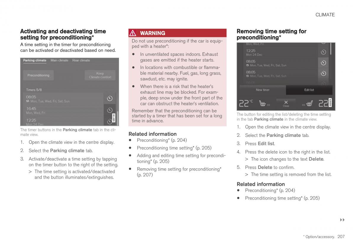 Volvo XC40 owners manual / page 209