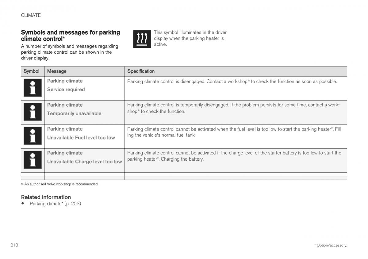 Volvo XC40 owners manual / page 212