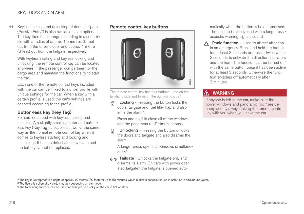 Volvo XC40 owners manual / page 220