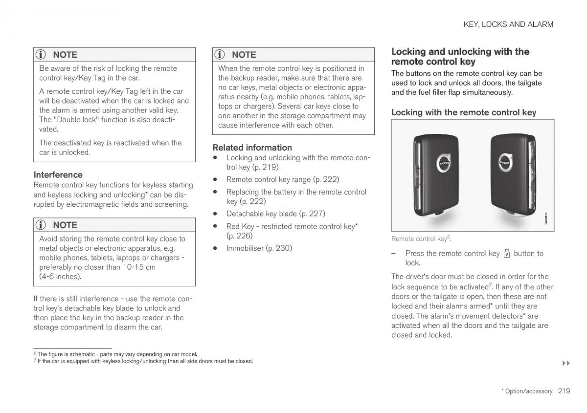 Volvo XC40 owners manual / page 221