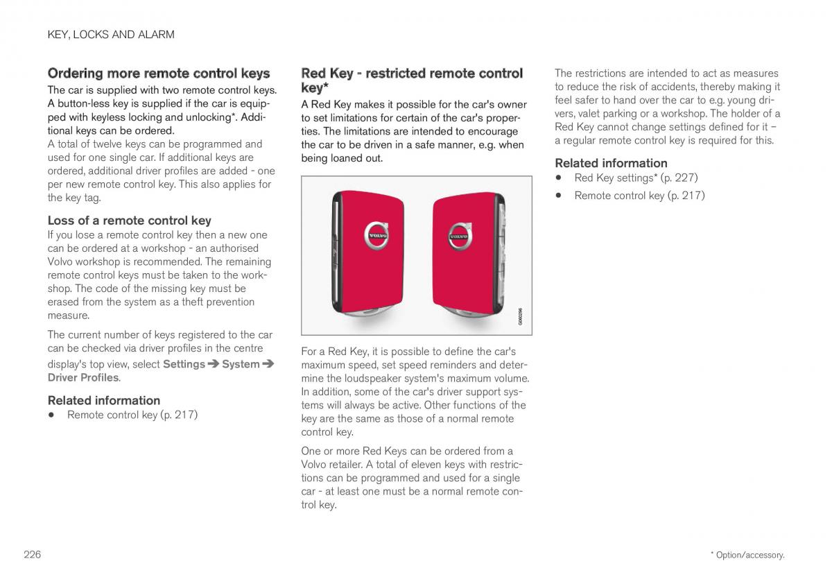 Volvo XC40 owners manual / page 228