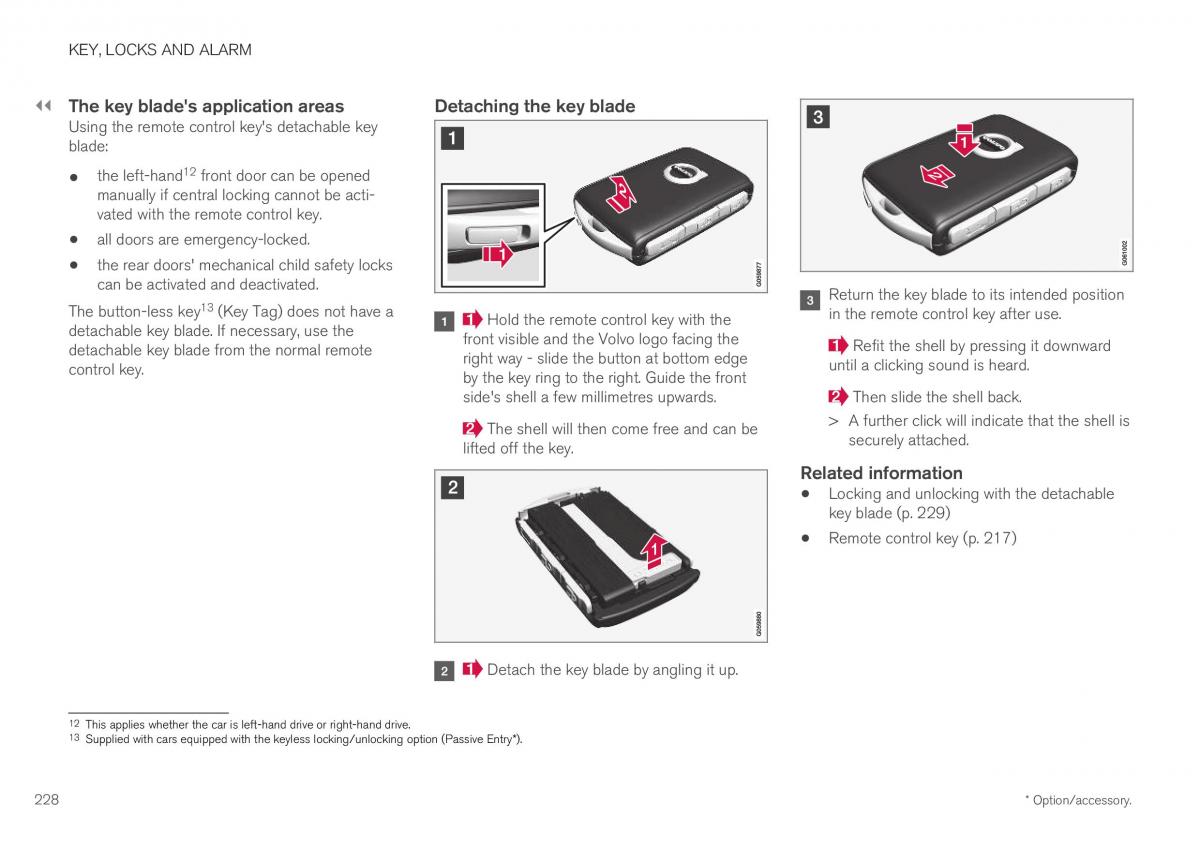 Volvo XC40 owners manual / page 230