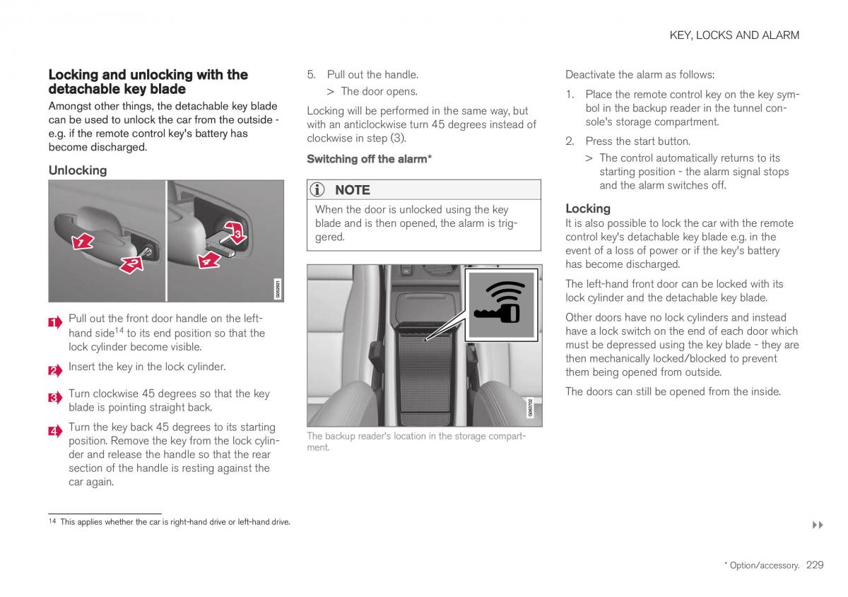 Volvo XC40 owners manual / page 231