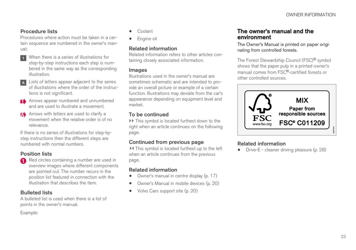 Volvo XC40 owners manual / page 25