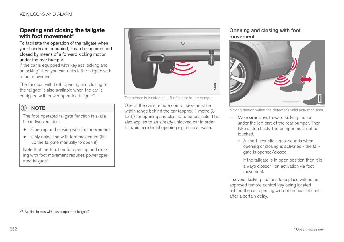 Volvo XC40 owners manual / page 254