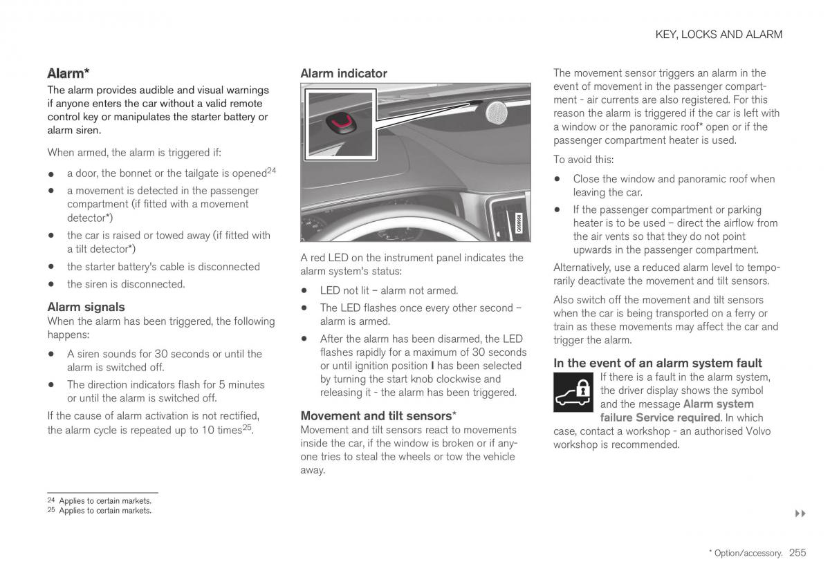 Volvo XC40 owners manual / page 257