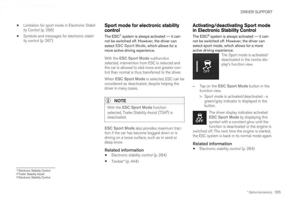 Volvo XC40 owners manual / page 267