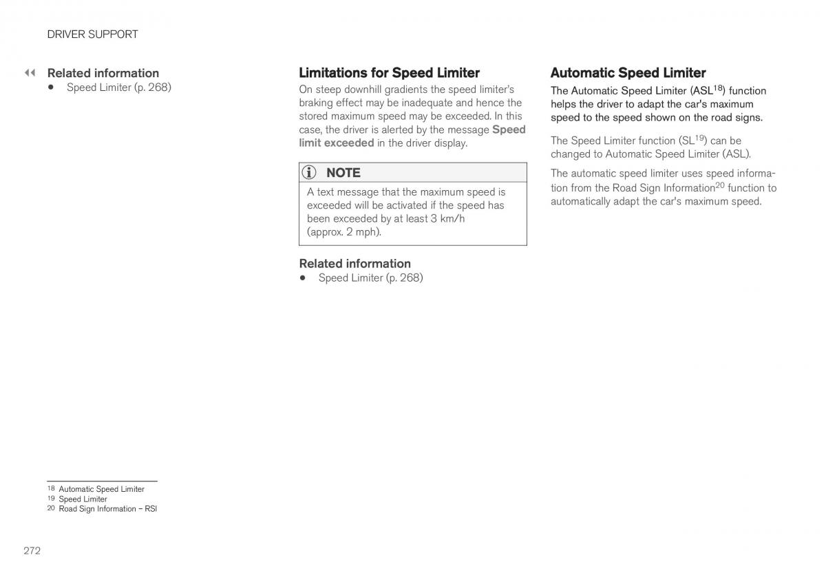 Volvo XC40 owners manual / page 274