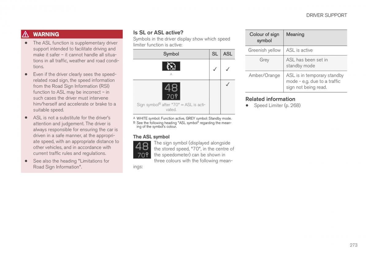 Volvo XC40 owners manual / page 275