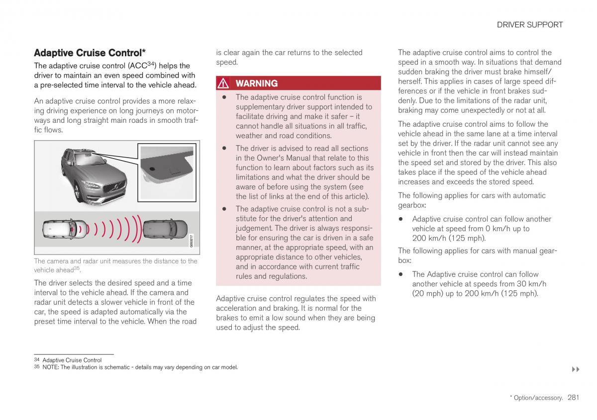 Volvo XC40 owners manual / page 283