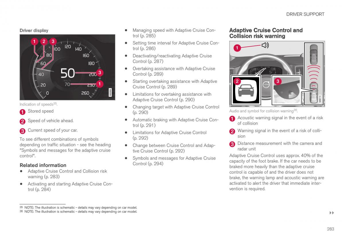 Volvo XC40 owners manual / page 285