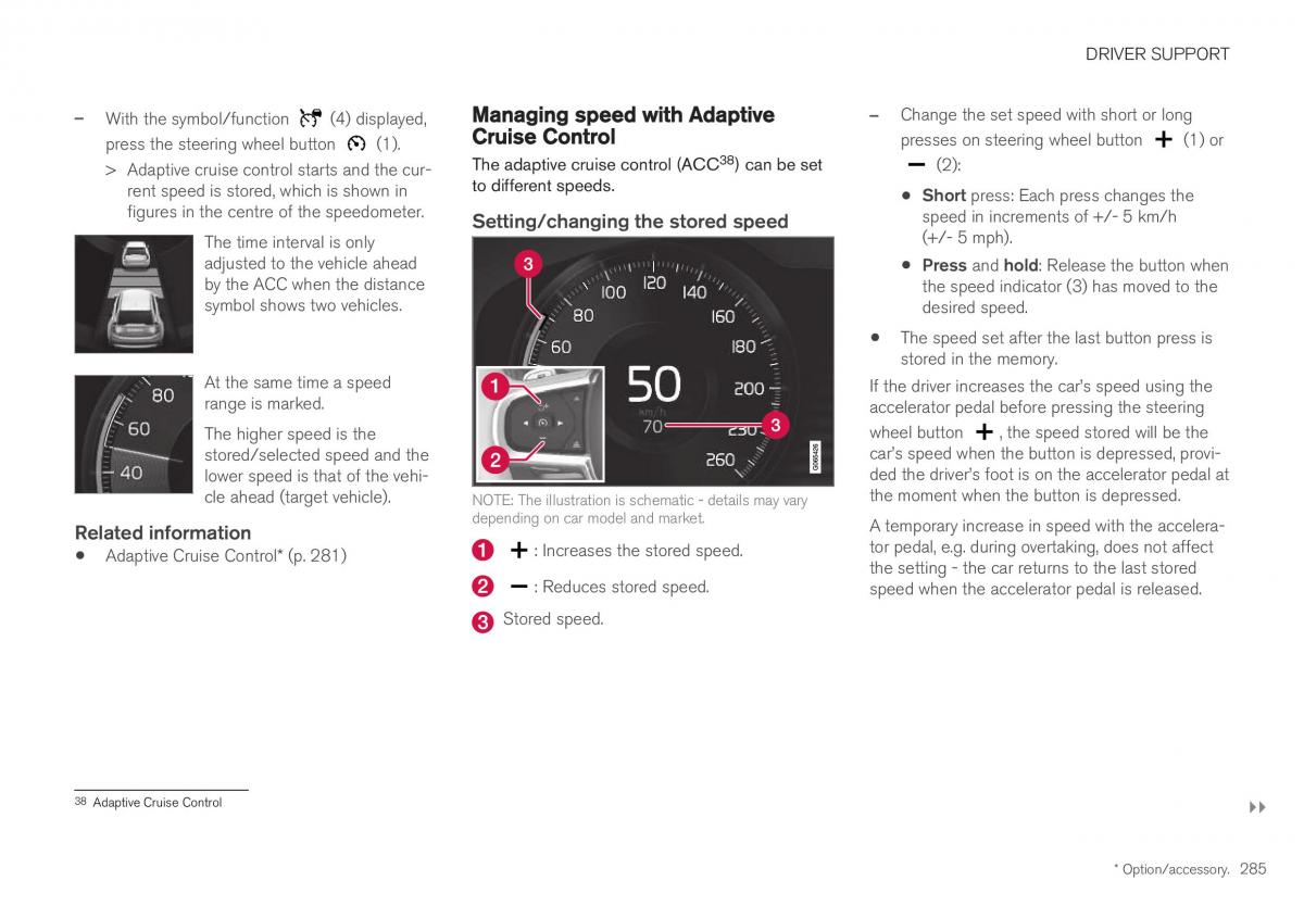 Volvo XC40 owners manual / page 287