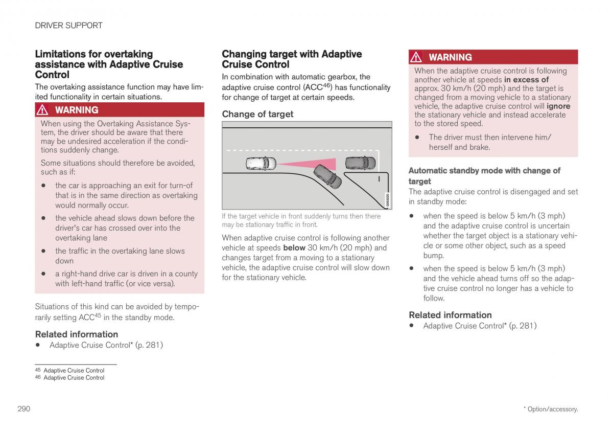 Volvo XC40 owners manual / page 292