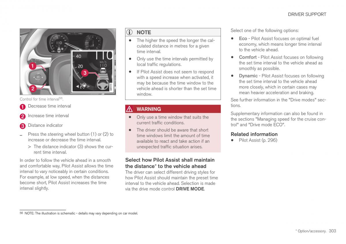 Volvo XC40 owners manual / page 305